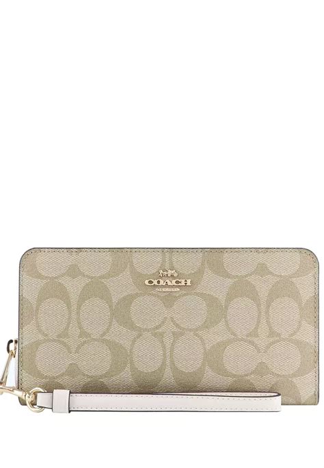 Buy Coach Coach Long Zip Around Wallet In Signature Canvas Light