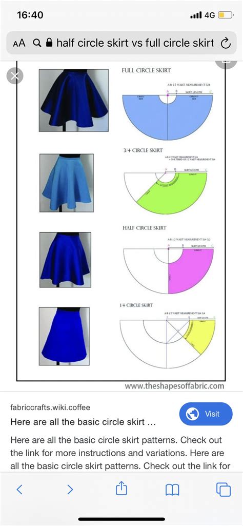 Full Half And Circle Skirts Diy Skirt Pants Pattern Free