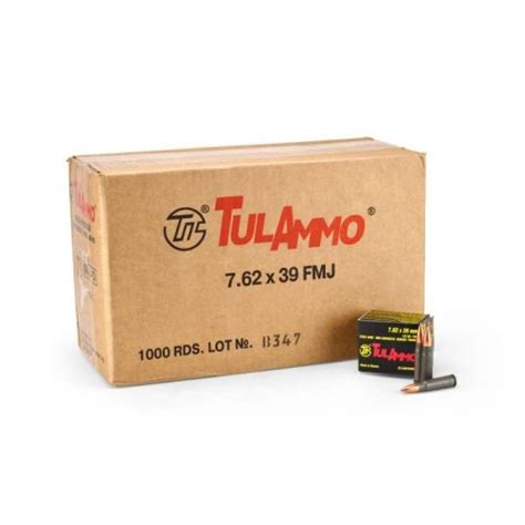 TULAMMO 7 62X39MM 122 GRAIN FMJ CASE Retention Tactical