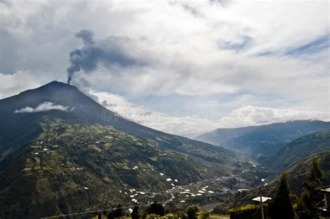 Eruption Of A Volcano Tungurahua In Ecuador Stock Photo Image Of