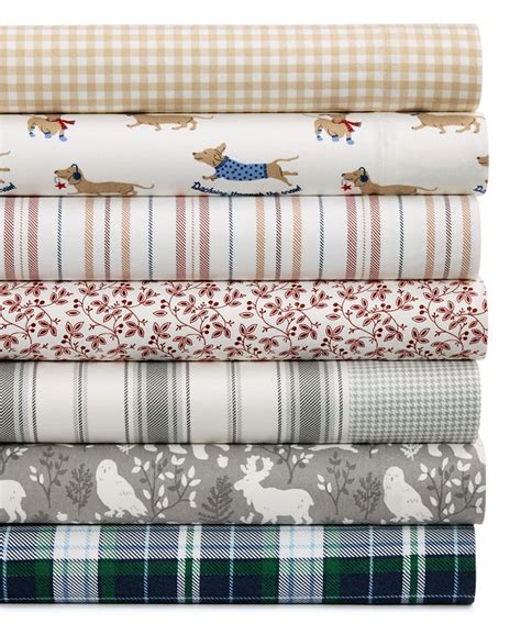 Martha Stewart Collection Closeout Printed Cotton Flannel 4 Pc