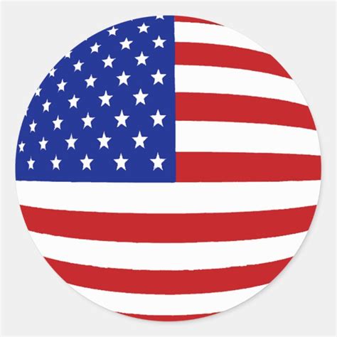 ROUND US FLAG CLASSIC ROUND STICKER | Zazzle.com.au