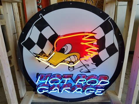 Hot Rod Garage Neon Sign GAA Classic Cars