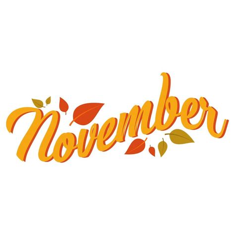 Hola Noviembre Noviembre Mes Vector Mano Letras Con Flores Y Hojas