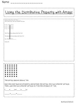 Distributive Property Of Multiplication Pack By Onceuponanivey Tpt