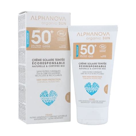 Alphanova Face Sensitive Light Tinted Sun Cream Spf Nude Ml Bio Story