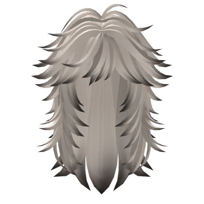 Long Messy Anime Wolf Cut In Platinum Blonde Ombre Roblox
