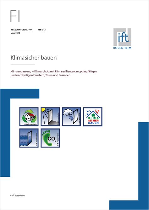 Ift Fachinformation Ksb Klimasicher Bauen Onlineshop Ift Rosenheim