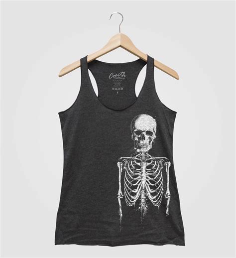 Sale Halloween Skeleton Women Tank Top Triblend Racerback Etsy Tank