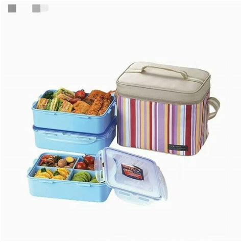 Jual LOCK LOCK Lunch Box Set With Bag Pink HPL824RP Lock N Lock Lunch