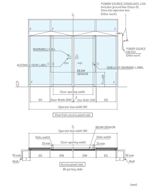 Automatic Sliding Door Plan