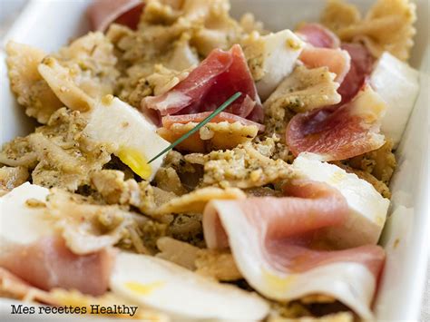 Recette De Farfalle Au Pesto Et Jambon Sec