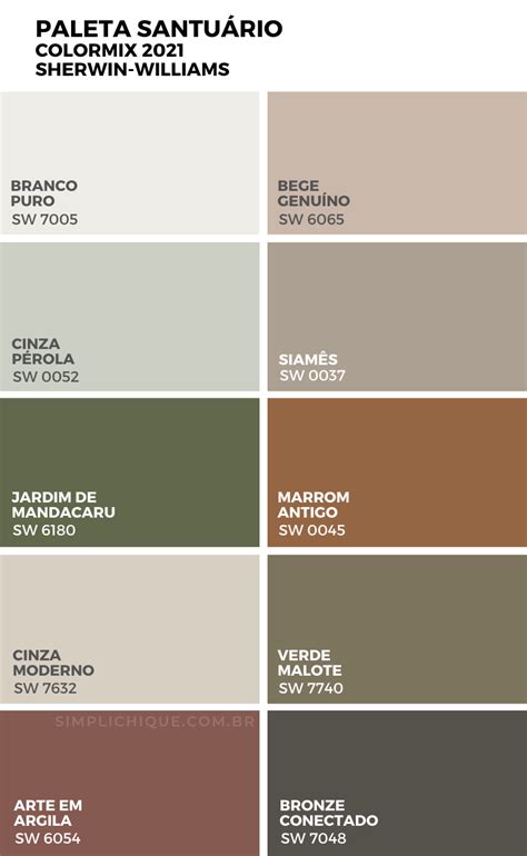 Cores 2021 Da Sherwin Williams Paletas De Cores Neutras Catalogo De