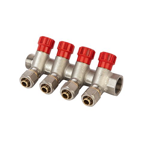 Brass Pex Manifolds Valve Collettori Riscaldamento Floor Brass Heating