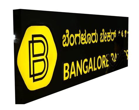 D Rectangle V Acrylic Led Sign Board For Advertisement At Rs Sq