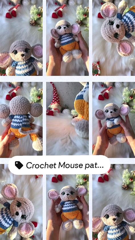 Crochet Mouse Pattern Amigurumi Mouse Crochet Plushie Crochet For