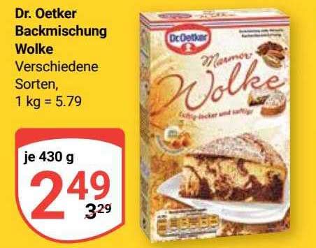 Dr Oetker Backmischung Wolke Angebot Bei Globus Prospekte De