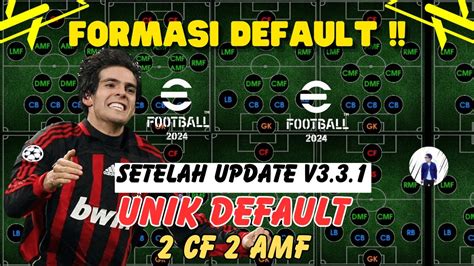 FORMASI DEFAULT UNIK DEFAULT 2 CF 2 AMF EFOOTBALL 2024 MOBILE YouTube