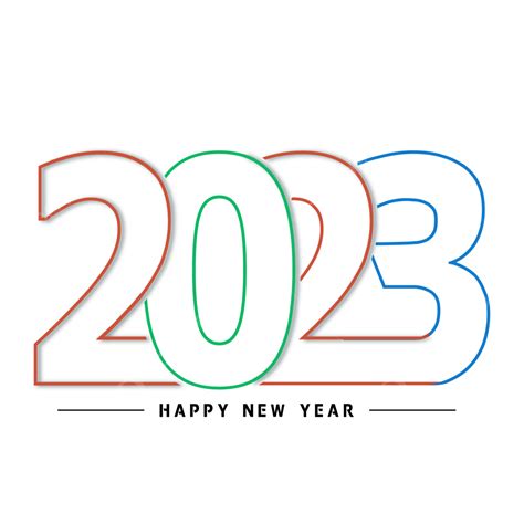 2023 Text Design With Happy New Year 2023 Text Art Happy New Year