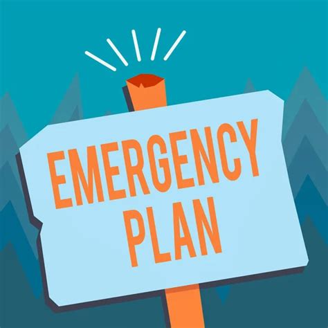 Escritura Manual Conceptual Que Muestra El Plan De Emergencia Foto De