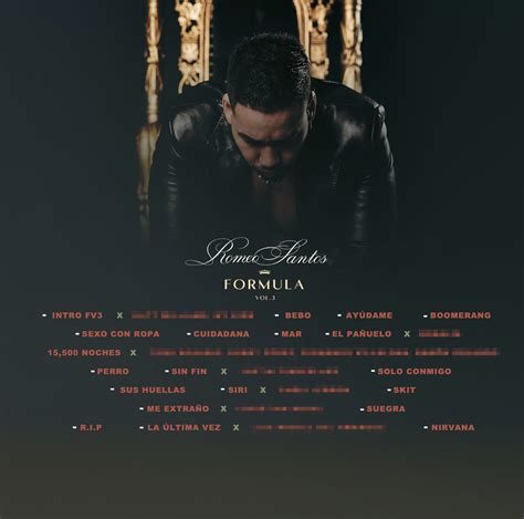 Setlist Romeo Santos Vol Dalia Eleanor