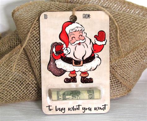 Santa Christmas Money Holders, Money Stocking Stuffers, Santa's Favorite Gifts, Funny Christmas ...