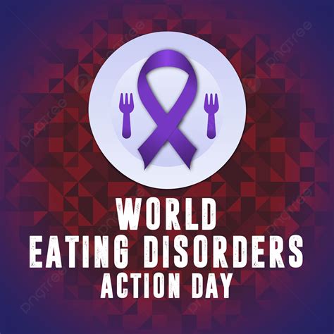 World Eating Disorders Action Day Background Vector Illustration Awareness Week Eating