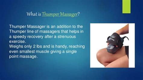 Thumper Massager For Deep Muscle Massage