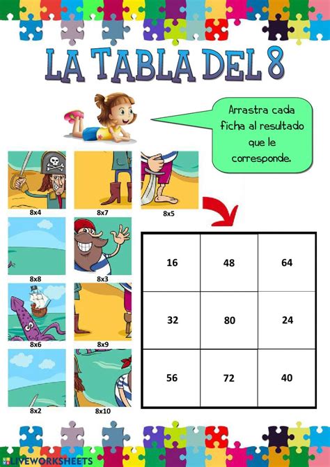 Las Tablas De Multiplicar Ficha Interactiva Y Descargable Puedes Hacer