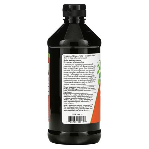 Now Foods Now Liquid Chlorophyll Natural Mint Přírodní Máta 473 Ml