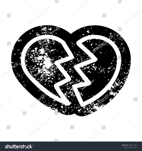 Broken Heart Icon Symbol Stock Illustration 1380511952 | Shutterstock