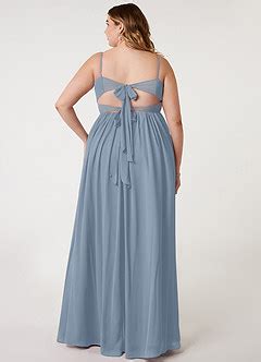 Dusty Blue Azazie Zeya Bridesmaid Dresses Azazie