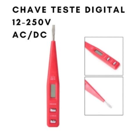 Caneta Chave Teste De Voltagem Corrente Digital V Bivo Shopee