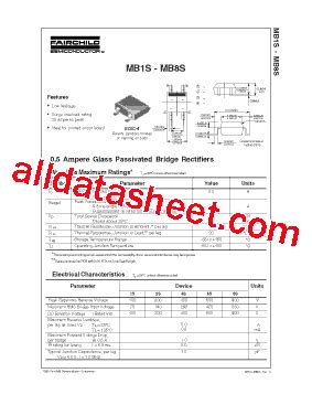 MB6S Datasheet(PDF) - Fairchild Semiconductor