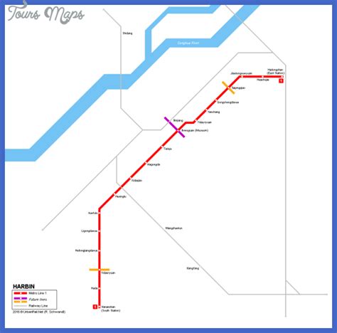 Harbin Metro Map - ToursMaps.com