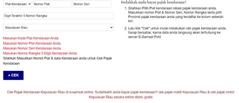 Cara Cek Pajak Kendaraan Bermotor Online Di Kepulauan Riau RTMC Polda