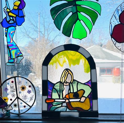 Kurt Cobain Of Nirvana Stained Glass Etsy