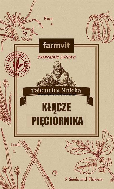 Farmvit Kłącze Pięciornika Gęsiego 50g Naturalne Suplementy Witaminy