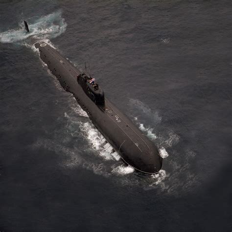 An Aerial View Of The Soviet Built Indian Charlie I Class Cruise