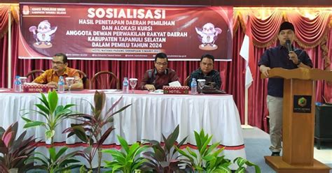 Kpu Tapsel Sosialisasikan Penetapan Dapil Dan Alokasi Kursi Dprd