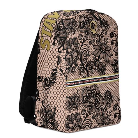 Hc Minimalist Nude Backpack With Black Lace Humanoidconcept