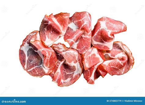 Coppa Capocollo Capicollo Meat Isolated On White Background Stock