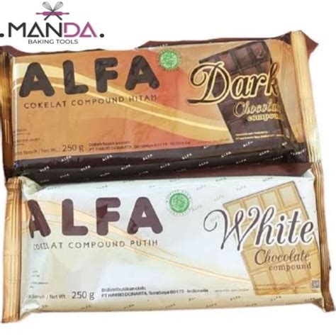 Coklat Alfa Coklat Compound Hitam Putih 250 Gram Lazada Indonesia