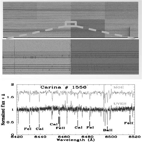 Top Multiple High Resolution Spectra Obtained With MOE Each Trace In