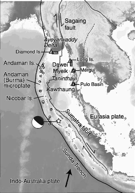 Tectonic Map Showing The Epicenter Of The Sumatra Andaman Earthquake Download Scientific