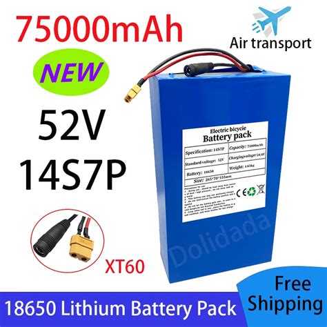 NOUVEAU 52V 14S7P 75000mah 18650 2000W Batterie Au Lithium Pour Voiture