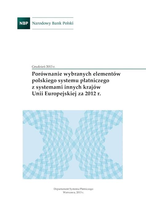 PDF Porównanie wybranych elementów polskiego systemu płatniczego z