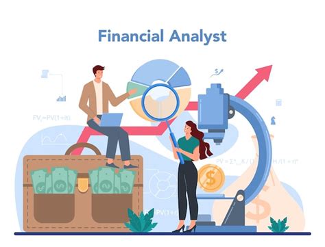 Premium Vector Financial Analyst Or Consultant Set Illustration