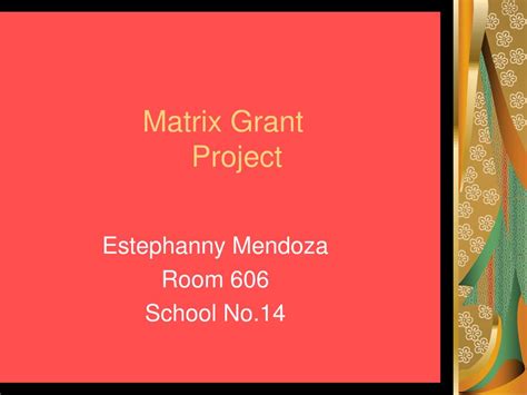 Ppt Matrix Grant Project Powerpoint Presentation Free Download Id 946461