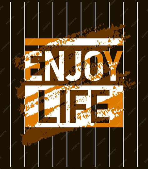 Premium Vector Enjoy Life Motivational Stroke Typepace Design Slogan